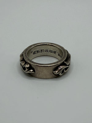 Chrome Hearts double narrow vine band ring