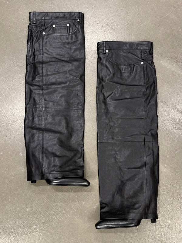 Balenciaga Falkon thigh-high leather pants boots