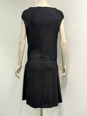 2000s Yves Saint Laurent Rive Gauche square neckline set top & skirt