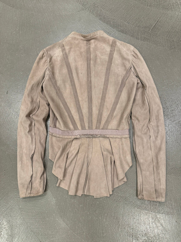 2000s Givenchy goat leather paneled jacket