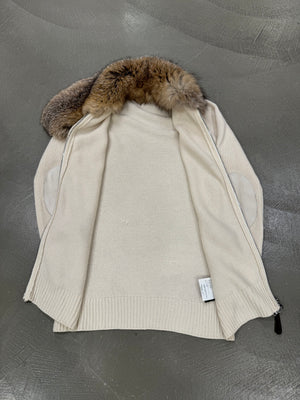 A/W2007 Prada fox fur zip-up knit