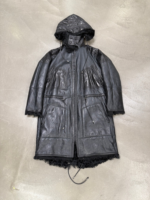 2000s Gucci shearling leather parka