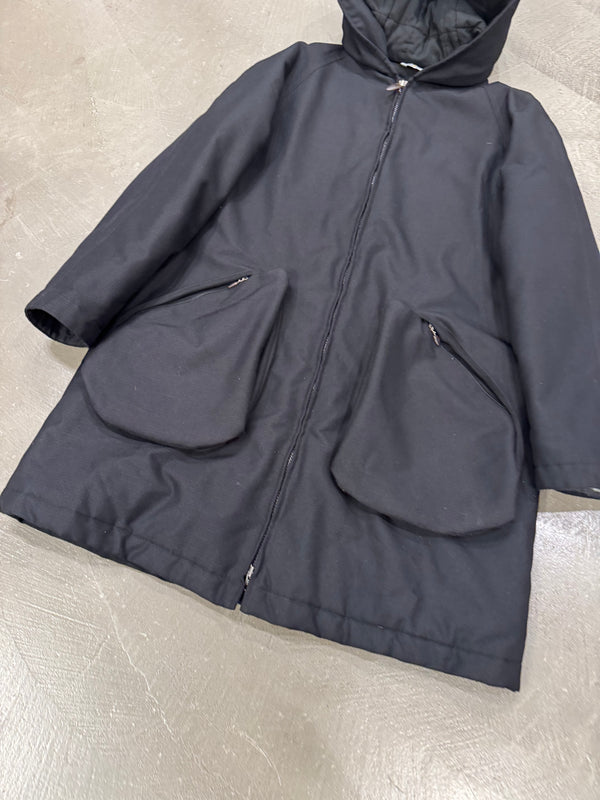 1990s Mandarina Duck egg cell hooded jacket