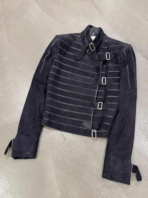 2000s Yves Saint Laurent Rive Gauche by Tom Ford belted leather jacket
