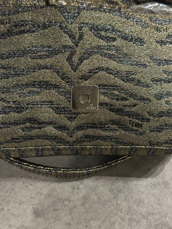 2000s Fendi mini Baguette bag with Shimmering Finish