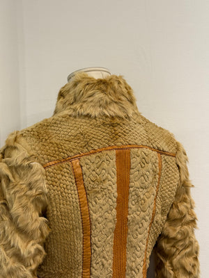 F/W2008 Cavalli rabbit fur hybrid soldier jacket