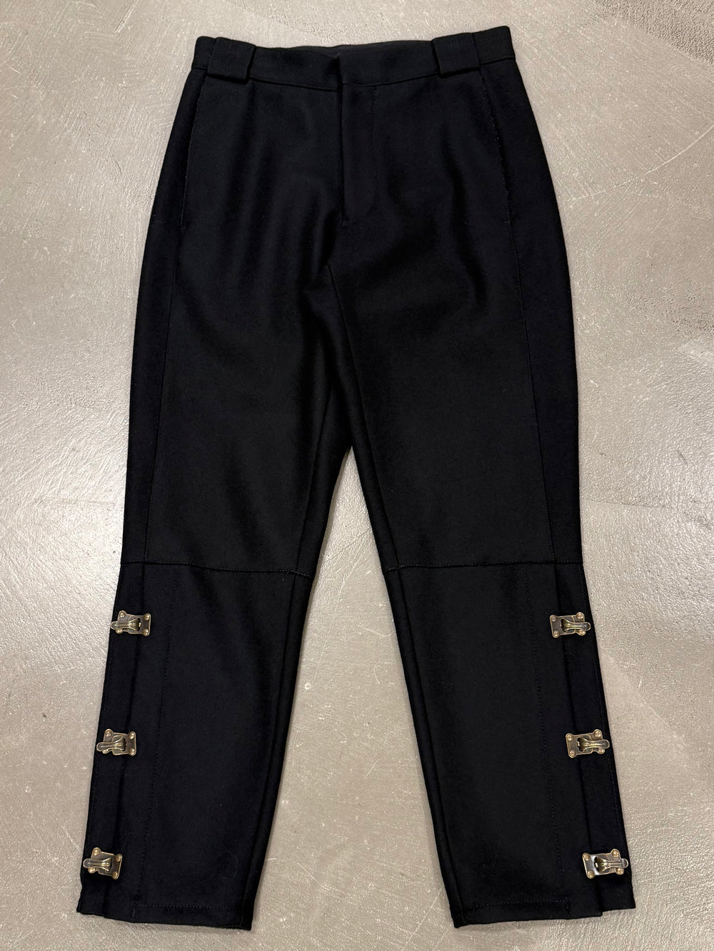 1990s Emporio Armani bondage moto pants
