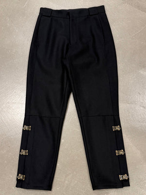 1990s Emporio Armani bondage moto pants