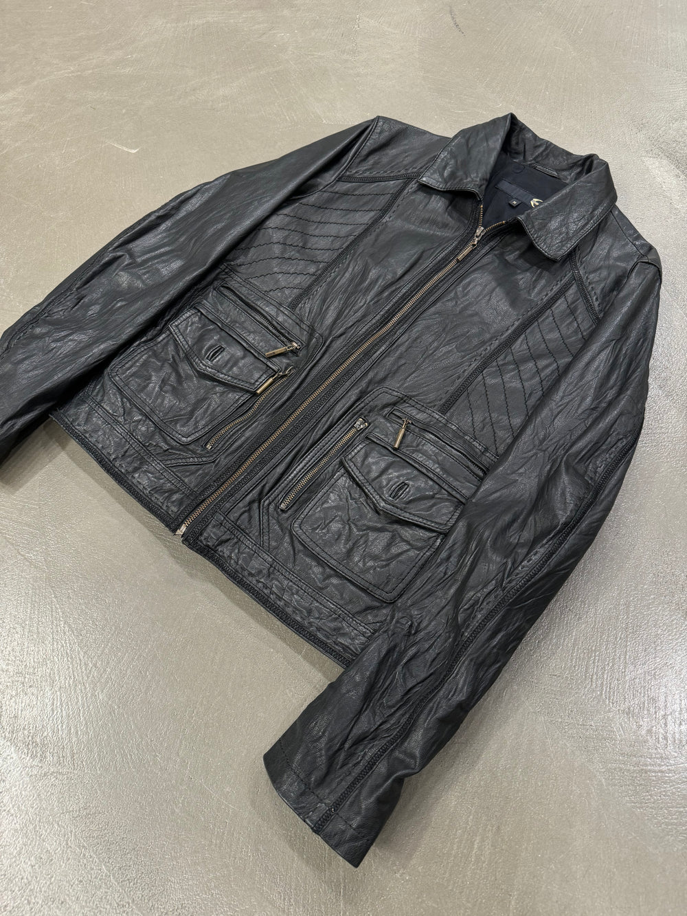 S/S 2007 Roberto Cavalli leather cargo jacket