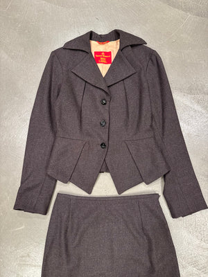 1990s Vivienne Westwood red label set jacket + skirt