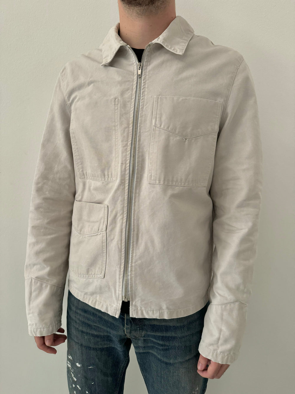 S/S 1997 Helmut Lang prototype asymmetrical denim jacket