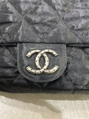 2009-2010 Chanel Single Flap chain satin bag