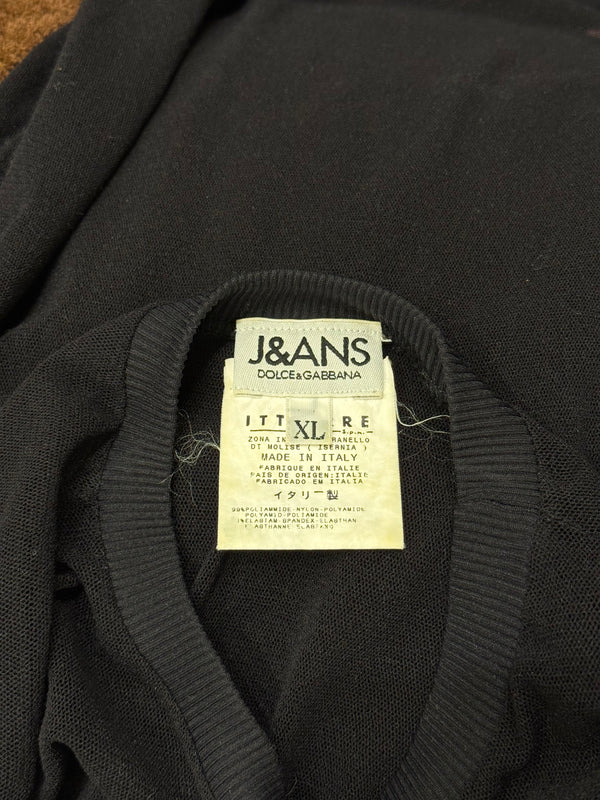 1998 Dolce & Gabbana "Virgin Mary" mesh long sleeve top