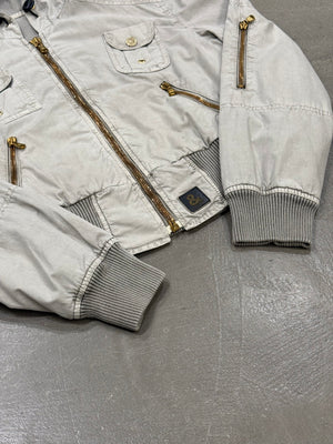 2000s Dolce & Gabbana cropped zipper military jacket