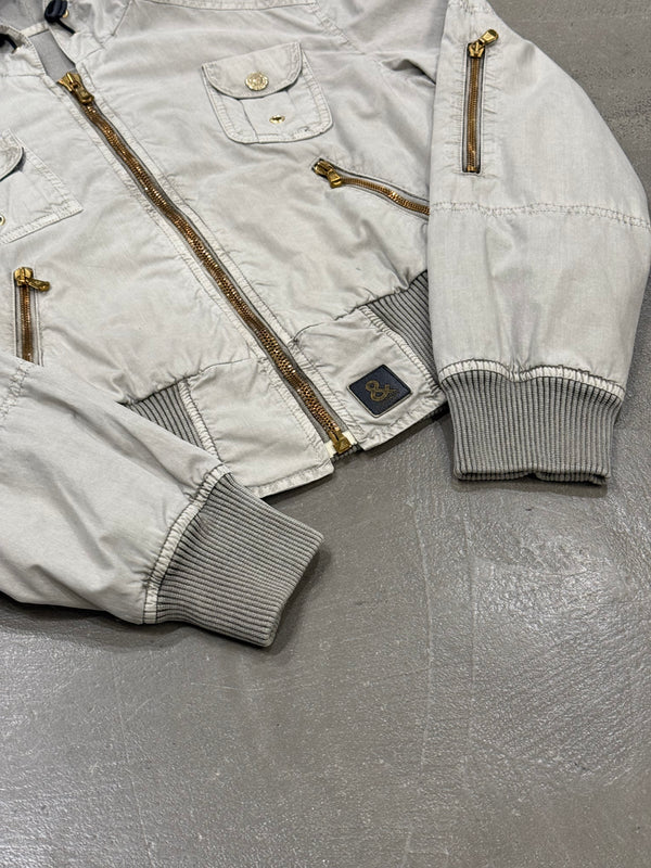 2000s Dolce & Gabbana cropped zipper military jacket