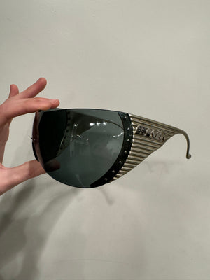 2002 Dior by John Galliano silver ski mask sunglasses