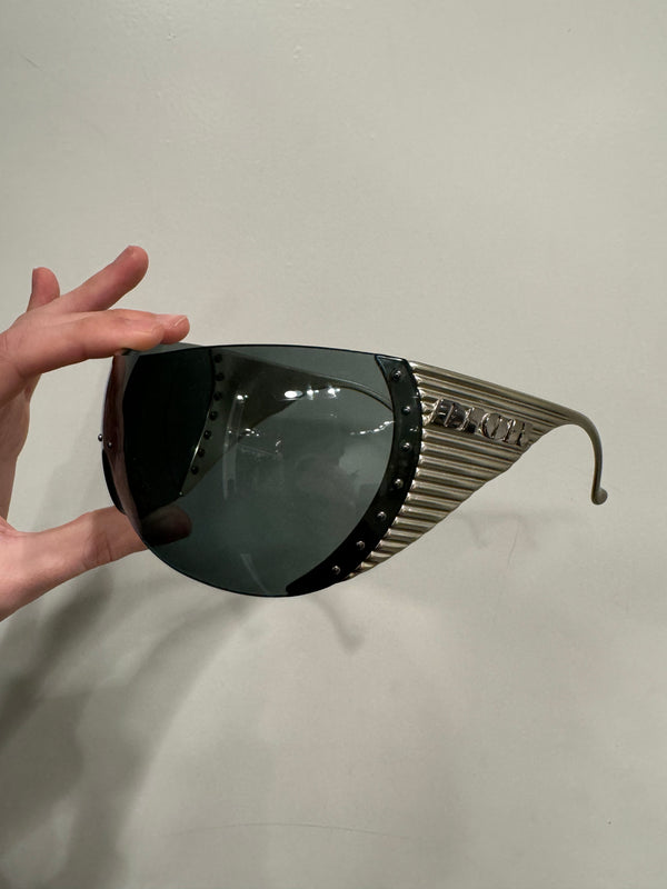 2002 Dior by John Galliano silver ski mask sunglasses