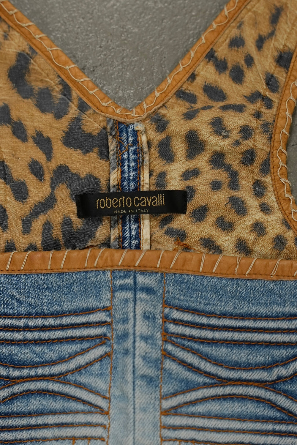 2004 Roberto Cavalli 3D armor corset top