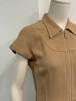 2000s Prada zipper midi dress
