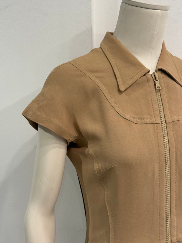 2000s Prada zipper midi dress