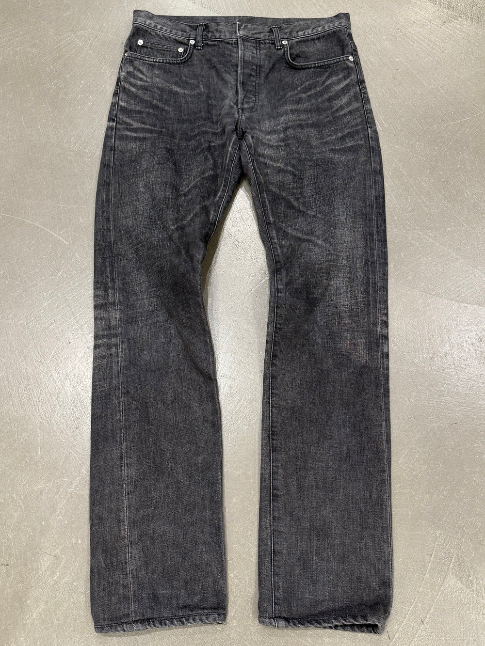 2000s Dior clawmark faded jeans