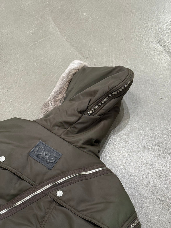A/W2003 Dolce & Gabbana tornado multi zip nylon jacket
