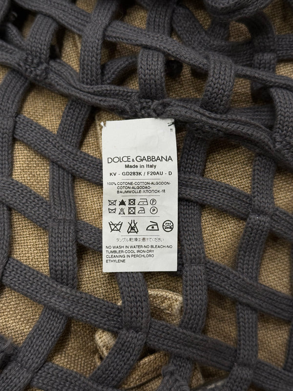 S/S2012 Dolce & Gabbana layered net grid top