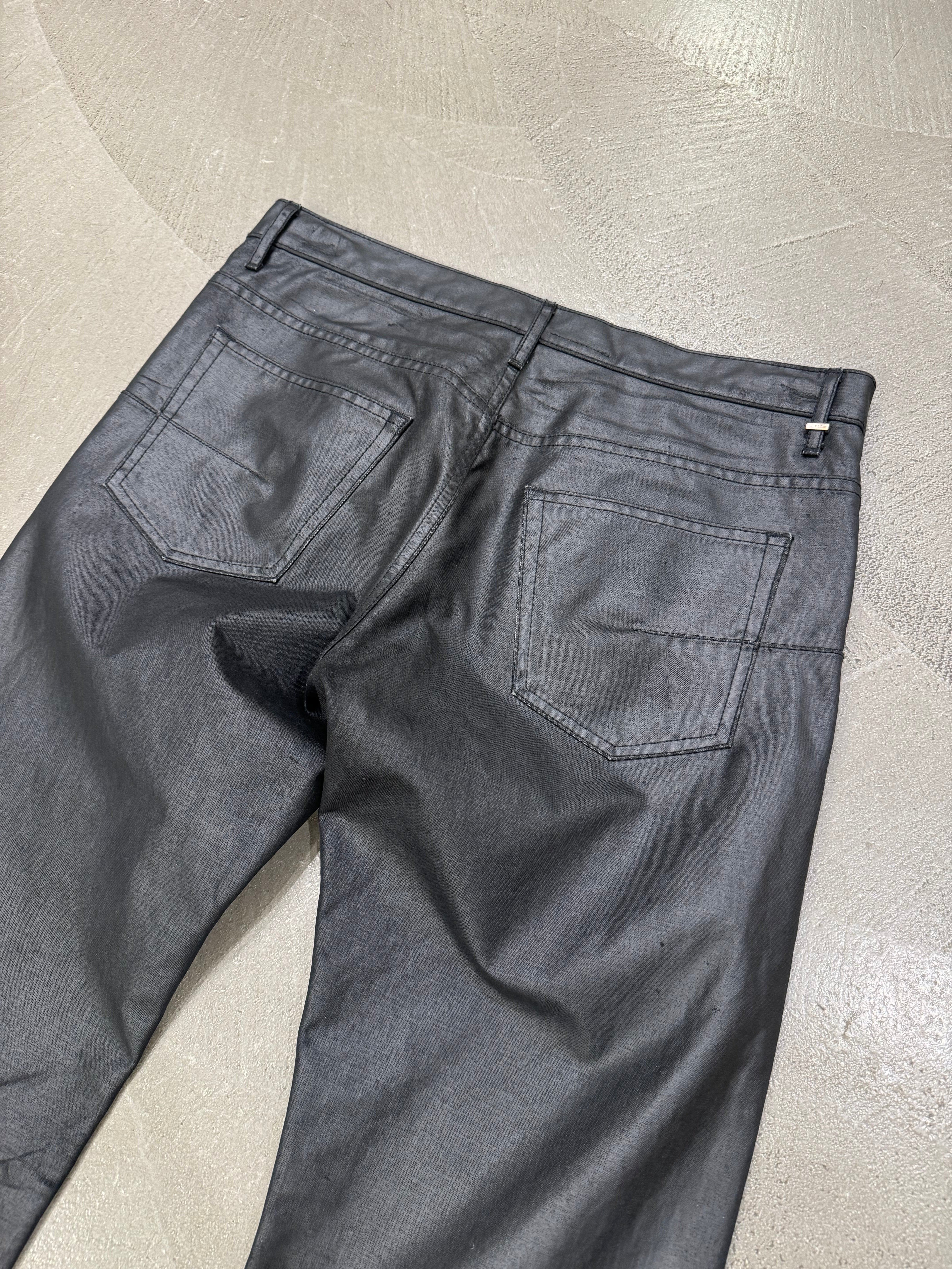 パンツ g-star raw lame coating denim hedi dior F/W 2003 Dior by Hedi Slimane coated clawmark jeans