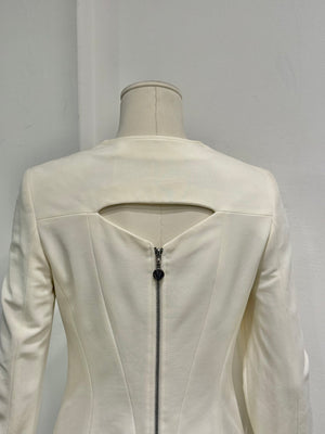 2000s Gianni Versace back zip structured paneled jacket