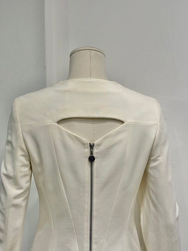 2000s Gianni Versace back zip structured paneled jacket