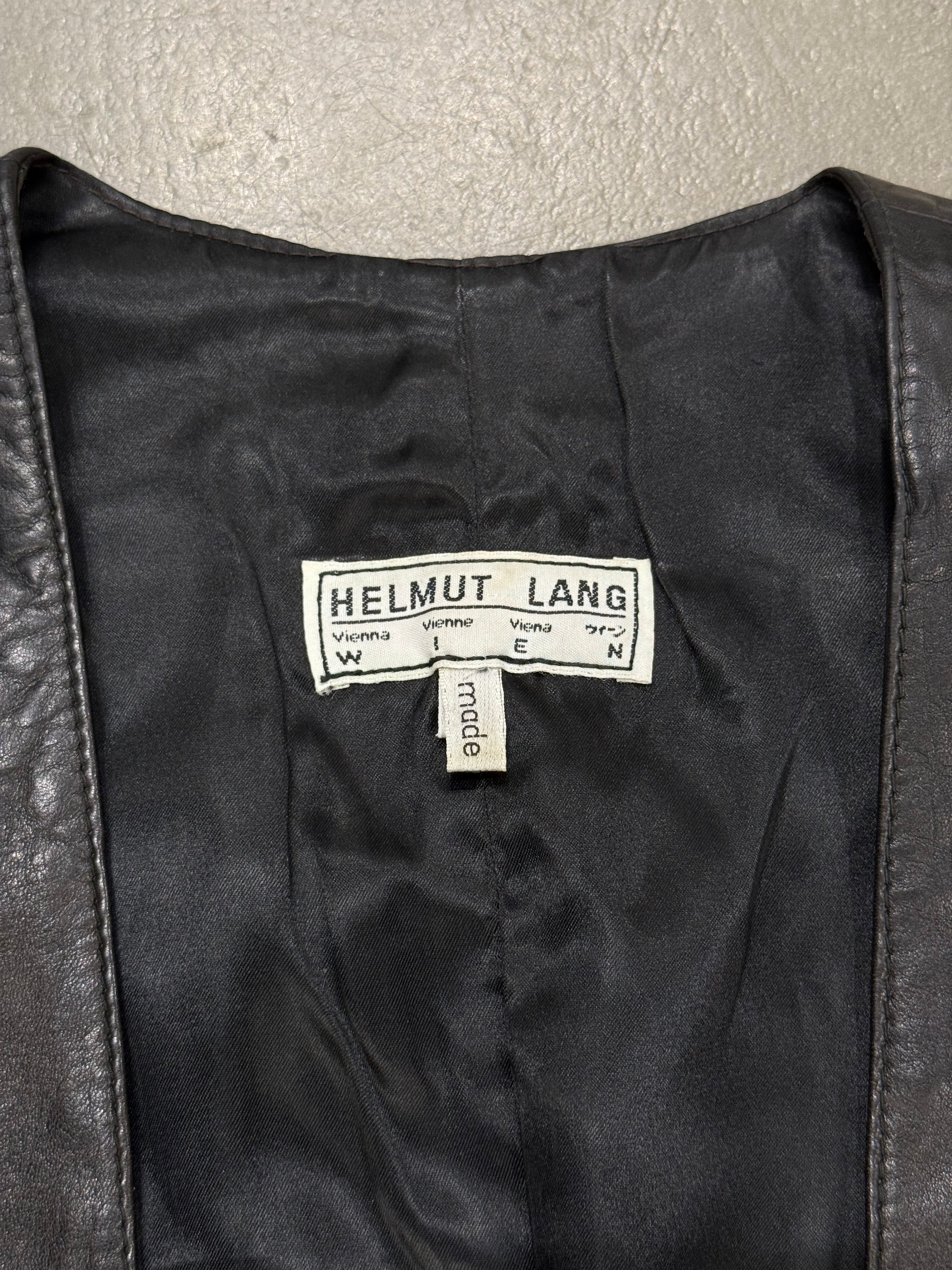 A/W1992 Helmut Lang Leather fringe corset top