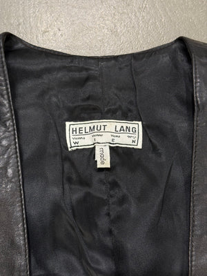 A/W1992 Helmut Lang Leather fringe corset top