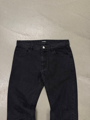 S/S2019 Raf Simons tape zip straight-leg jeans