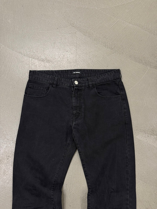 S/S2019 Raf Simons tape zip straight-leg jeans