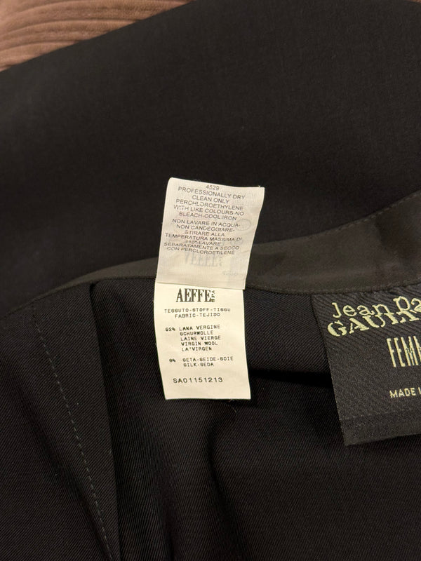 2000s Jean Paul Gaultier wool wrap midi skirt