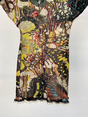 SS2003 Jean Paul Gaultier butterfly tattoo mesh top