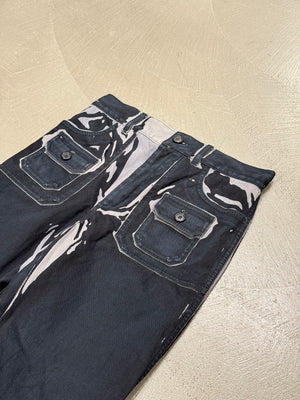 2010s Prada trompe l'oeil print cotton pants