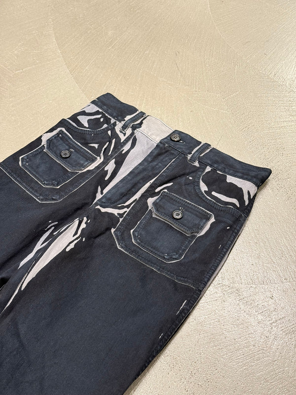 2010s Prada trompe l'oeil print cotton pants
