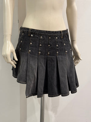 2004 Dolce & Gabbana asymmetrical studded mini skirt