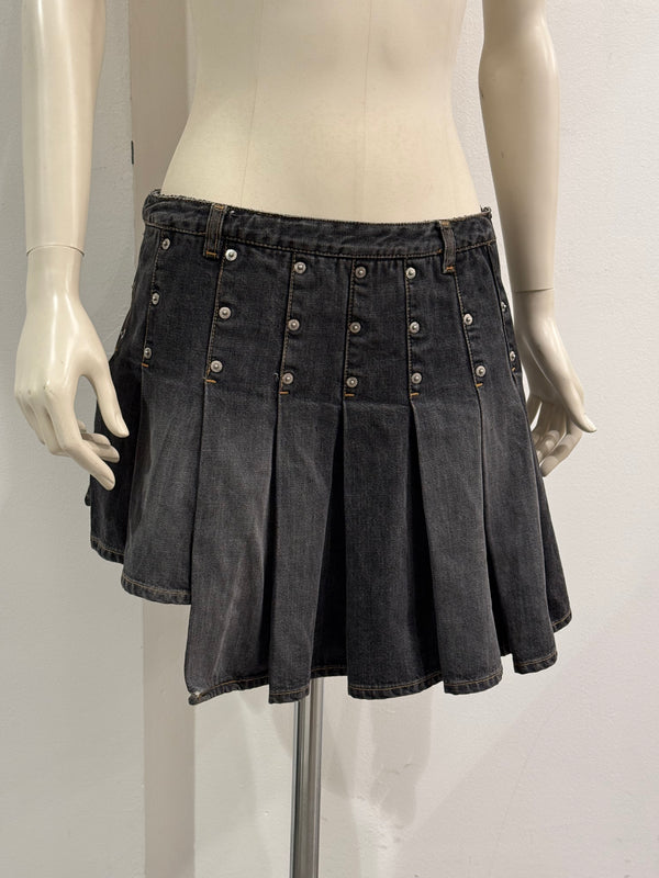 2004 Dolce & Gabbana asymmetrical studded mini skirt