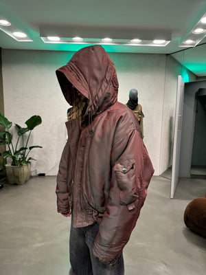 A/W1993 Giorgio Armani iridescent cropped military parka