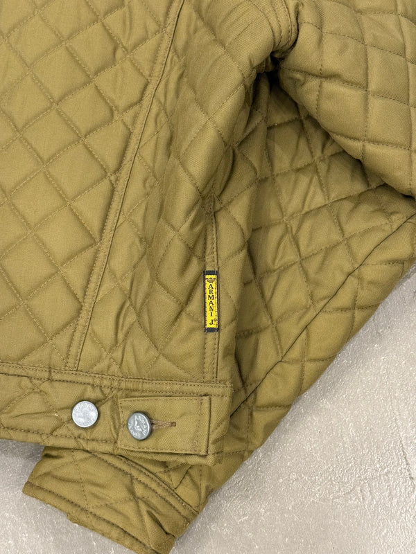 1990s Armani quilted cropped bomber jacket