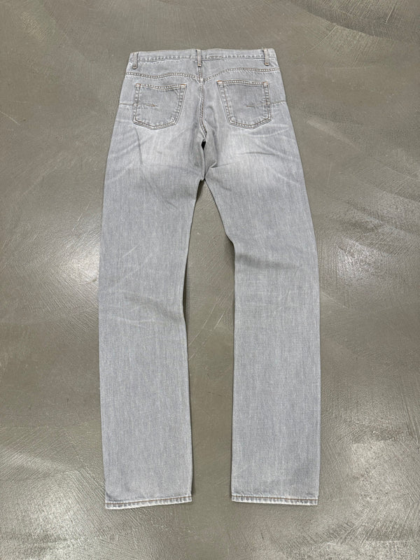 2000s Dior by Hedi Slimane faded grey jeans