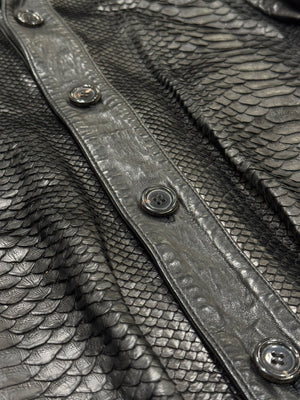 2000s Yves Saint Laurent by Tom Ford python bomber jacket