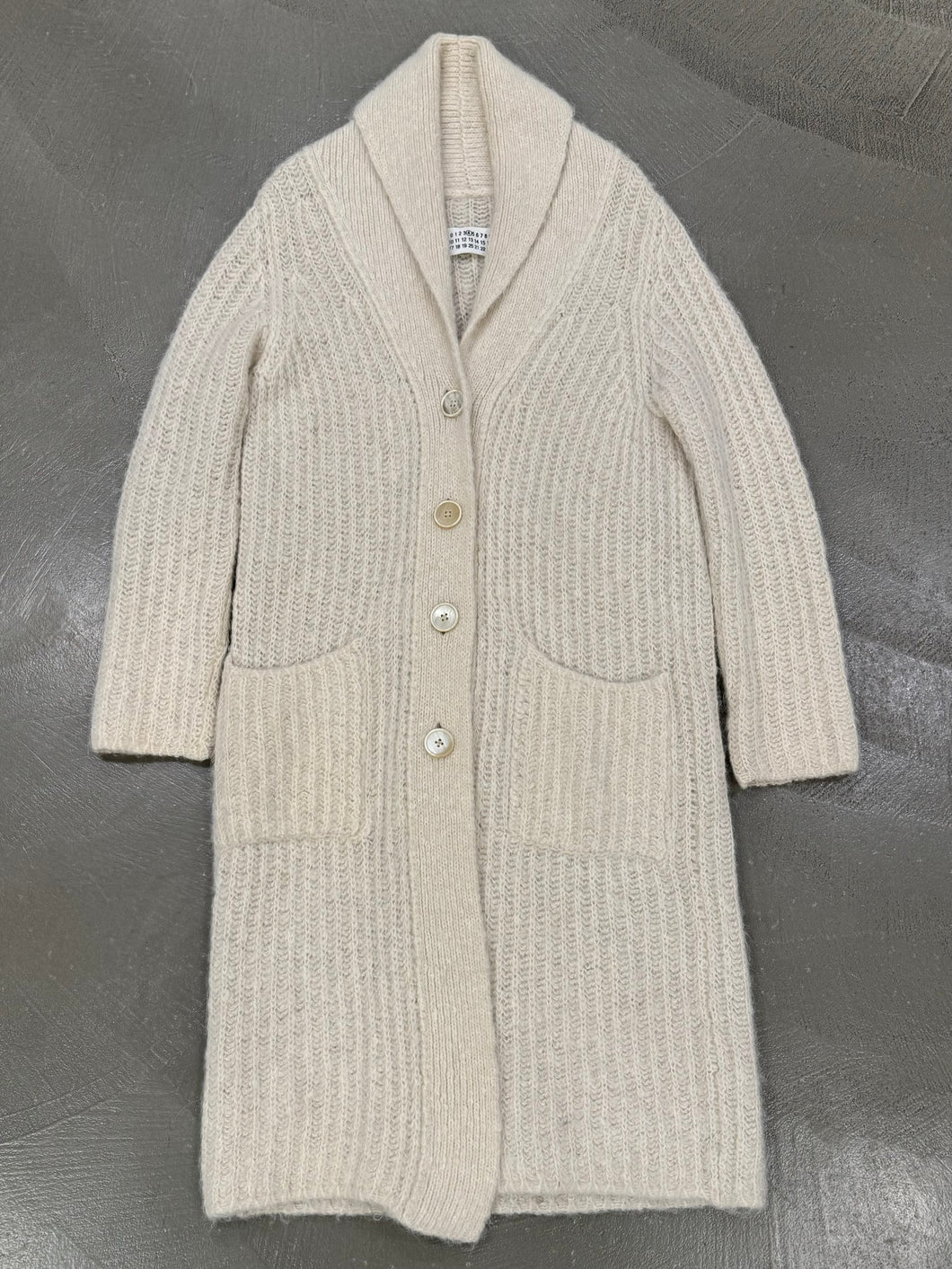 2000s Maison Margiela long wool cardigan