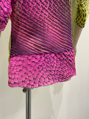 S/S2001 Roberto Cavalli psychedelic illusion blouse top / mini dress