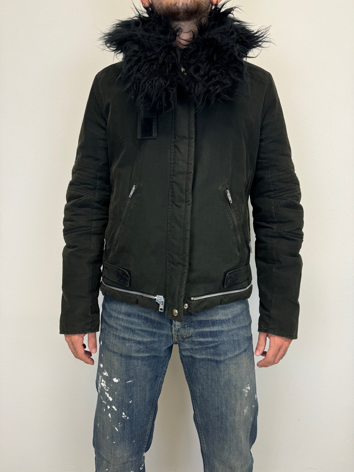 A/W 1999 Helmut Lang Moleskin Astro Biker Jacket