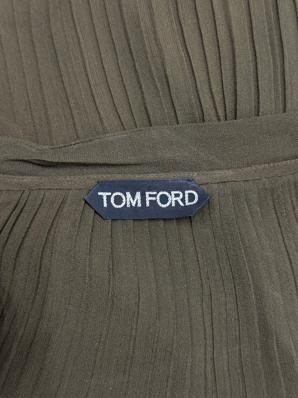 A/W2014 Tom Ford drape asymmetric cape and top set