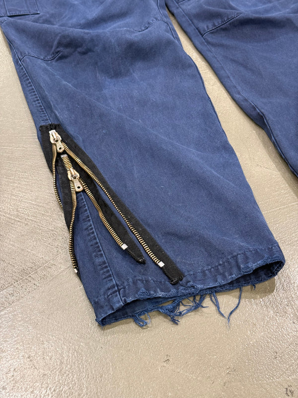 2000s Dolce & Gabbana double ankle zipper wide cargo pants