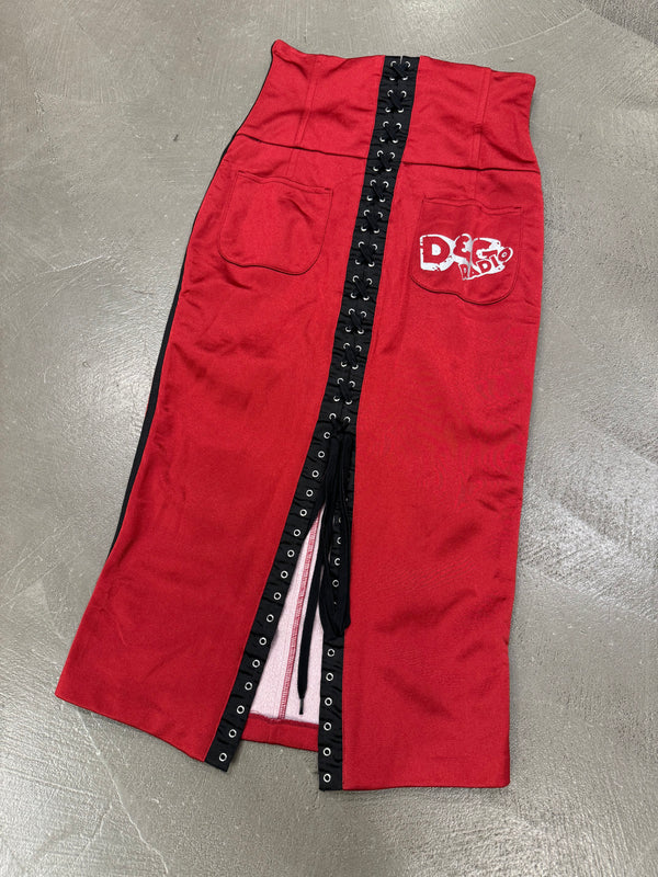 A/W2003 Dolce & Gabbana lace-up D&G radio skirt